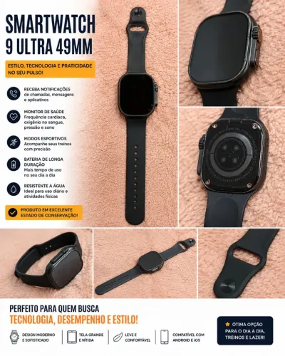 Smartwatch Ultra 49mm - Excelente Estado | Sem Carregador