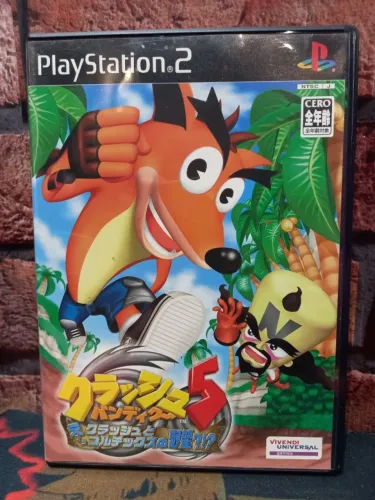 JOGO CRASH BANDICOOT 5 CRASH E CORTEX NO YABOU PS2 JP ORIGINAL COMPLETO