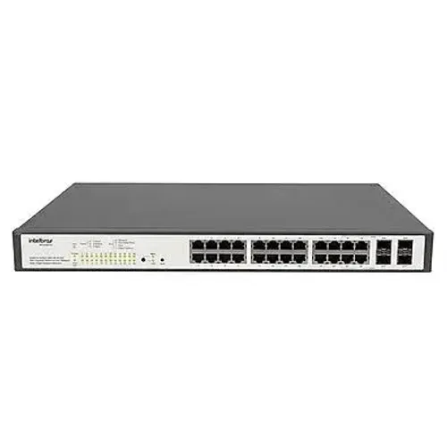 Switch Gerenciável 24 portas Gigabit Ethernet PoE com 4 portas SFP combo