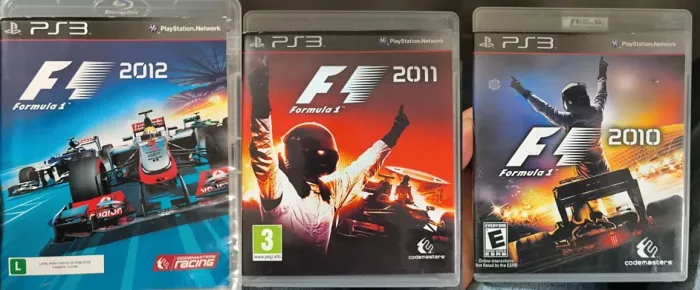 Lote 3 Fórmula 1 para PS3 F1 2012 2011 2010