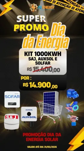 Geradora Solar 1000kwh