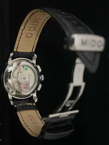 Relógio Mido Baroncelli Chronograph M8607 Aço Branco 42 mm