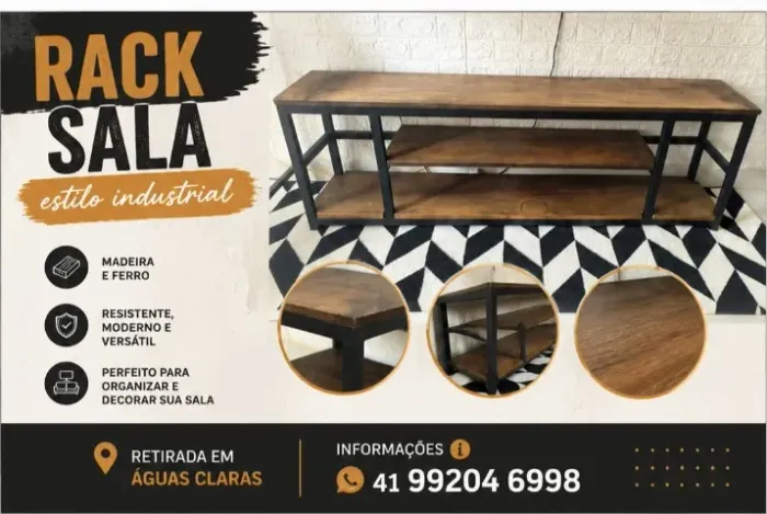 Rack Estilo Industrial para Sala