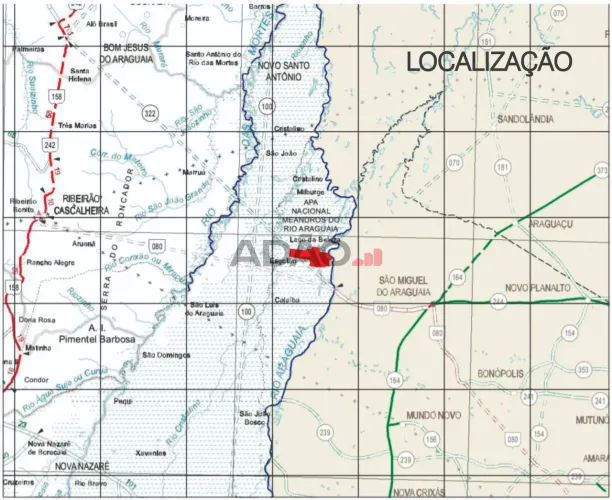 Fazenda para gado com 9.721 ha para cerca de 2.500 cabeças de gado com toda estrutura Faze