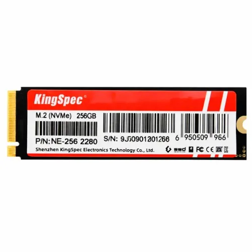 SSD KingSpec M.2 NVMe 256GB PCIe 3.0 M.2 2280 Alta Velocidade para PC e Notebook