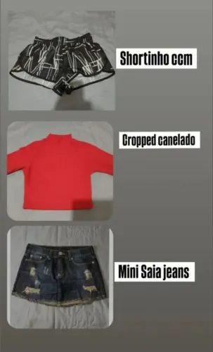 Lote de roupas tamanho P com 15 peças