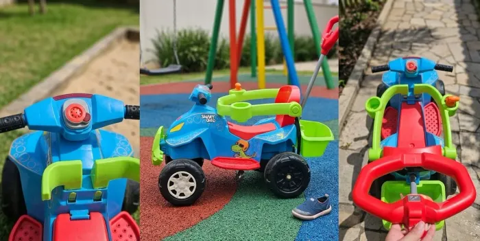 QUADRICICLO 2 EM 1. CARRINHO PARA CRIANÇA 