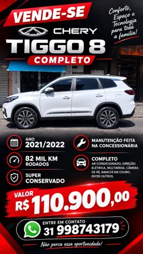 Chery Tiggo 8 TXS 1.6 Turbo Tgdi AUT 2022