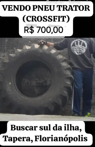 VENDO PNEU TRATOR, USADO (CROSSFIT)