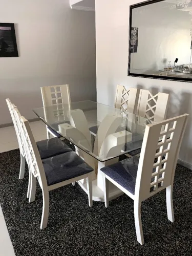 Mesa de Jantar Grande 6 Cadeiras