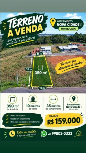 Terreno 350m2, atravessa a quadra