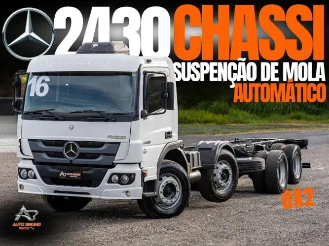 MB 2430 8x2 2016 - Chassi Longo + Ar + Interclima + Faróis de Milha + Cama Reclinável