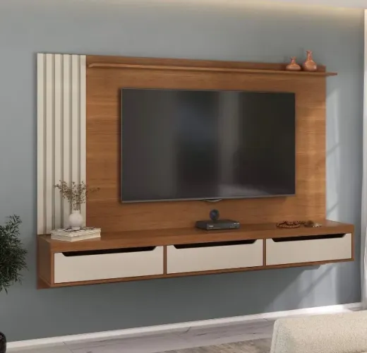 Painel Organizador Alto Relevo Cinamomo para TV Grande