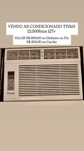 Ar condicionado digital TIVAH 12.000btus 127v