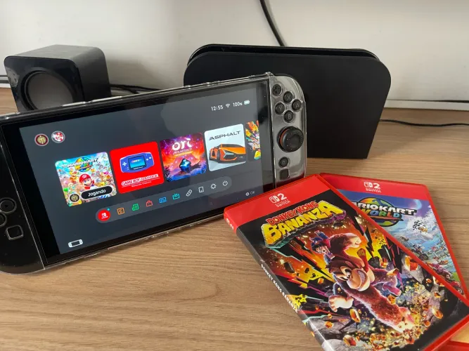 Nintendo Switch 2 Completo + 2 Jogos Físicos + jogos digitais