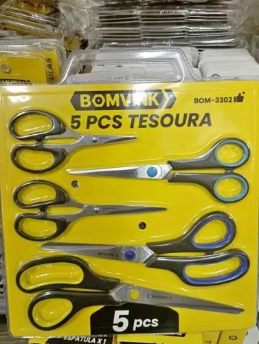 Kit de 5 Tesouras Multiuso