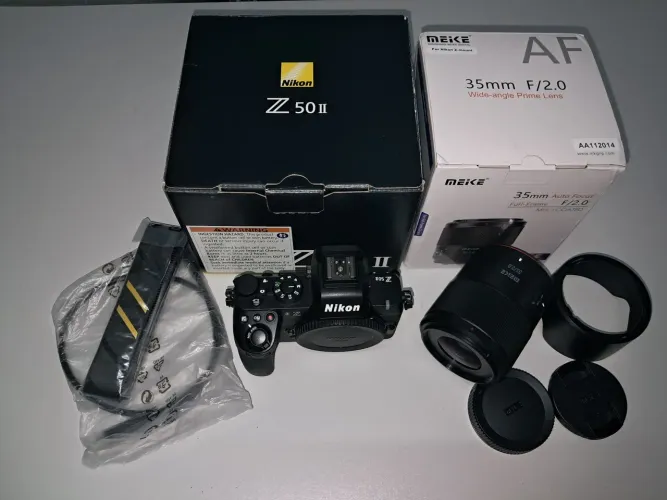 Câmera nikon mirrorless z50II + Lente  35mm full Frame 