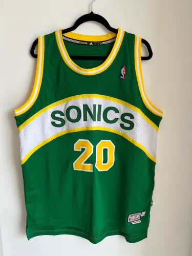 CAMISA SEATTLE SUPERSONICS - NBA - ADIDAS HARDWOOD CLASSICS - GARY PAYTON - ORIGINAL
