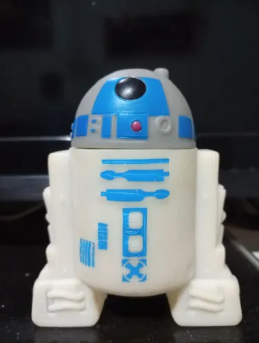 Boneco R2D2 Star Wars de borracha vintage dos anos 90