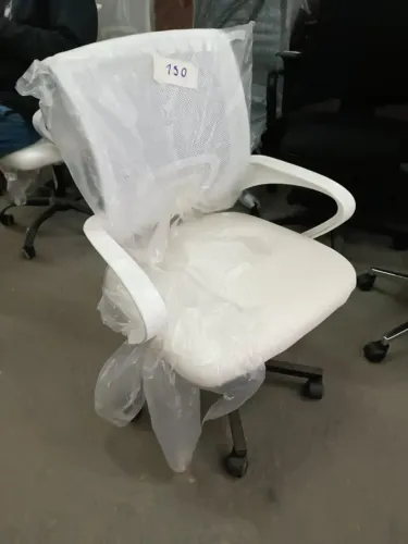 Cadeira vig branca Escritorio Giratoria Tela mesh