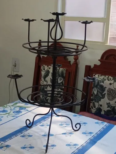 Fruteira com suporte de velas