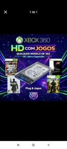 Kit Xbox 360. Qualquer aparelho. Plugou na USB e é só jogar. Fácil. Mais de 2000 jogos.