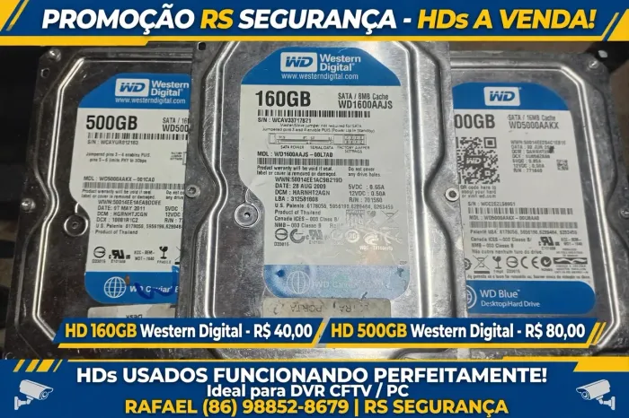 Hds usados funcionando perfeitamente 