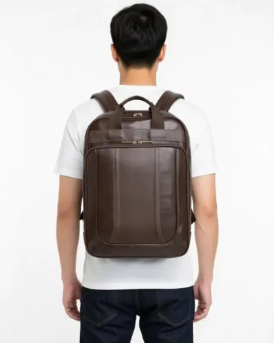 Mochila executiva em couro legítimo 