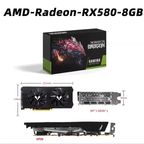 Placa de vídeo Rx 580 8 gb