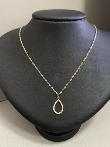 Corrente SingaPura de Ouro Branco e Amarelo 3.10g 18k procedência garantia eterna