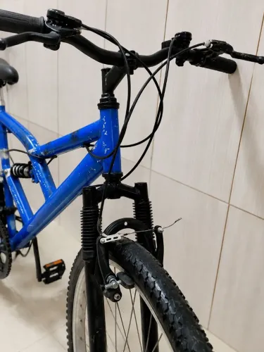 BICICLETA ARO 26 MOTO BIKE DUPLA SUSPENSÃO BARATA
