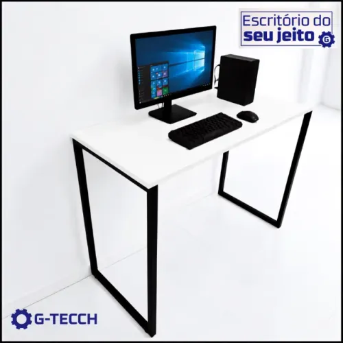 Escrivaninha 1m NOVA Mesa de Escritório Multiuso Industrial para Notebook Computador Gamer
