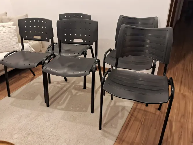 Cadeira de escritório - 5 unidades- Seminova