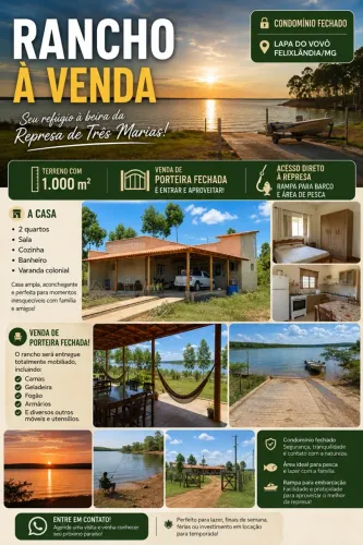 VENDO SÍTIO EM FELIXLANDIA (três marias )