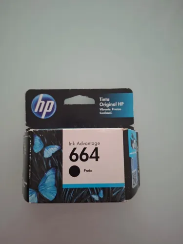 Tinta Preta HP 664 Original Lacrada