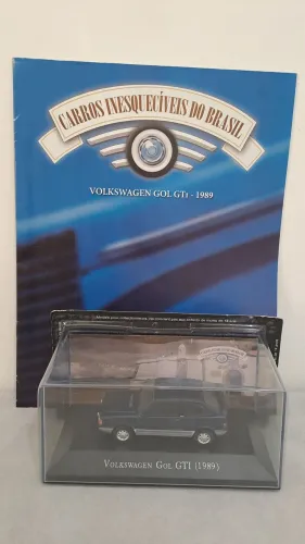 *MT Volkswagen 1:43 VW Gol GTI 1989 Carros Inesquecíveis do Brasil Lacrado Blister Revista