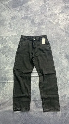 Calça Jeans Balão Estonada Premium - Preta (40)