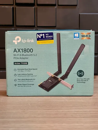 ADAPTADOR TP-LINK AX1800 WI-FI 6, BLUETHOOT 5.2, DUAL BAND