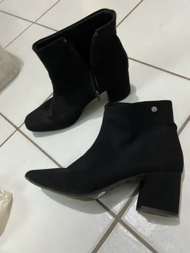Bota Via Uno Salto Alto Preta 40