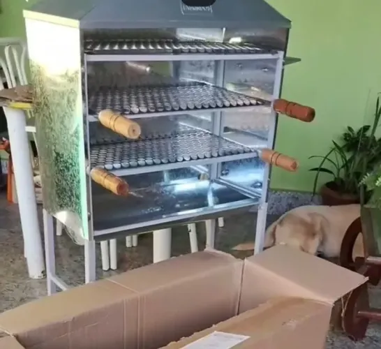 Churrasqueira de inox, zero de fábrica