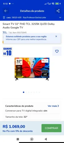 Tv 32 polegadas TCL 