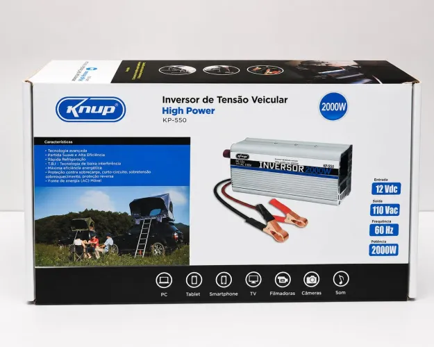 Inversor de Tensão Veicular Knup 2000W KP-550