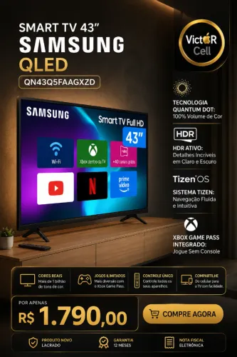 Smart TV Samsung QLed 43 | Lacrada | Nota Fiscal 