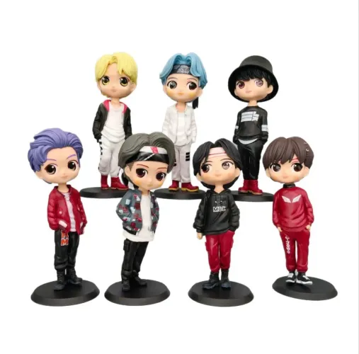 BTS Kpop Coleção Bonecos Bts Action Figure 7 Peças