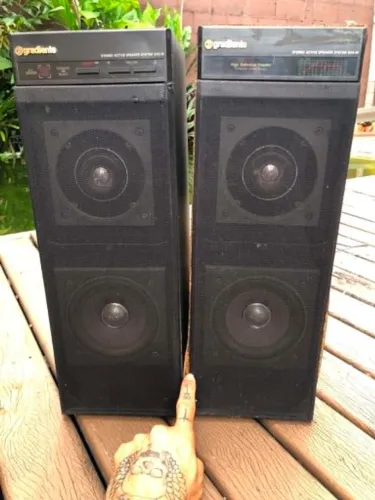 Par de Caixas Ativas Gradiente SAS-30 Stereo Active System - Raras