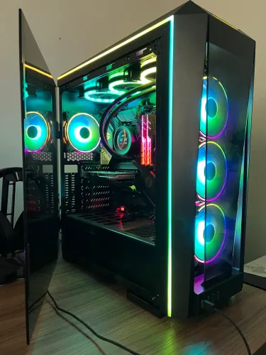 Gabinete Gamer c/ 6 Fans ARGB + Controladora