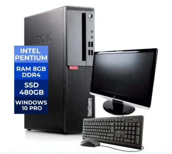 KIT Computador Lenovo M900 Intel 6º Geração SSD 480GB | RAM 8GB DDR4 + Monitor 19" D1960WA