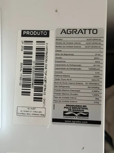 Ar condicionado Agratto