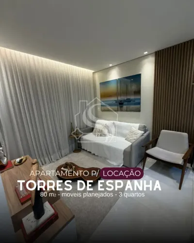 Apartamento para locaçãoI Próximo ao shoppingI 3 QuartosI Mobiliado