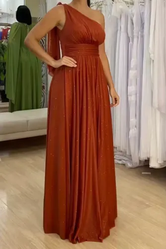 Vestido de madrinha Terracota
